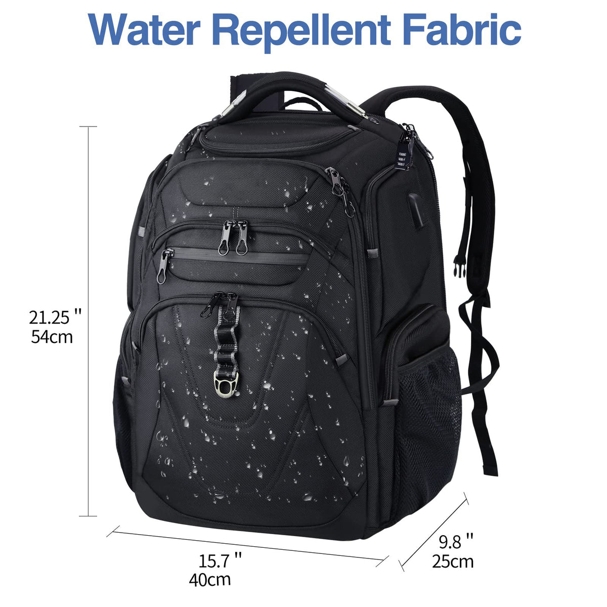 water resistant travel laptop backpack with large capacity design