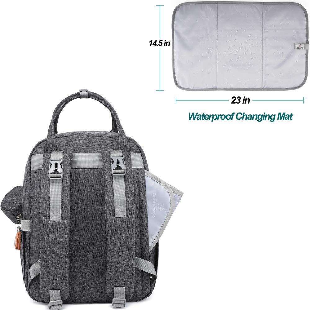 waterproof changing mat included with backpack diaper bag