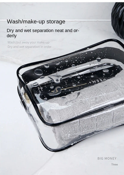 waterproof clear cosmetic bag for travel makeup and toiletries