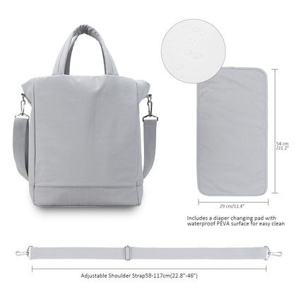 Waterproof diaper bag back design with durable nylon construction