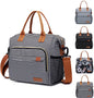 stripes oxford waterproof insulated lunch bag,custom,front