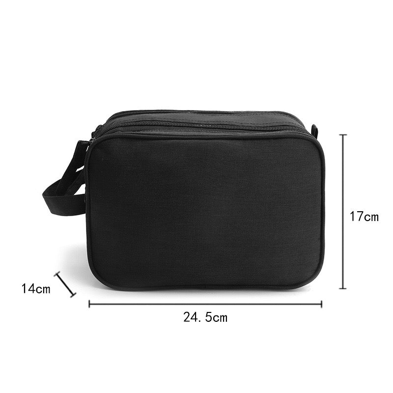 waterproof polyester cosmetic bag size for travel with separated compartments