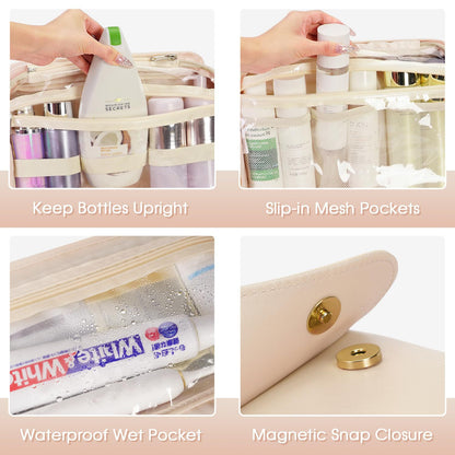 waterproof wet pocket cosmetic organizer for skincare products