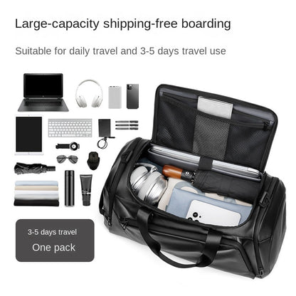 weekend travel bag with large main compartment for clothing laptop and daily travel gear