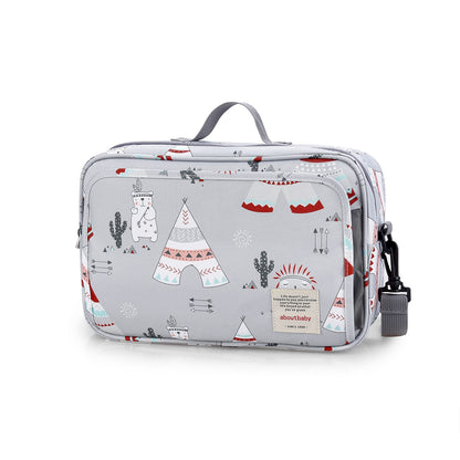 custom stroller organizer with winter print