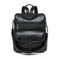black pu women bagpack,women,front