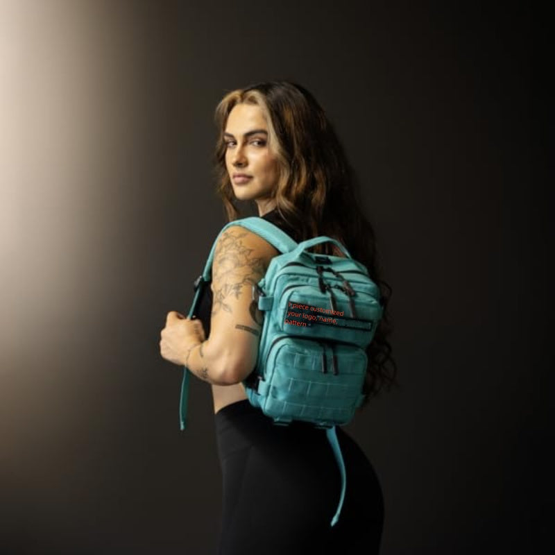 woman carrying mini fitness backpack for workout and outdoor activities 02
