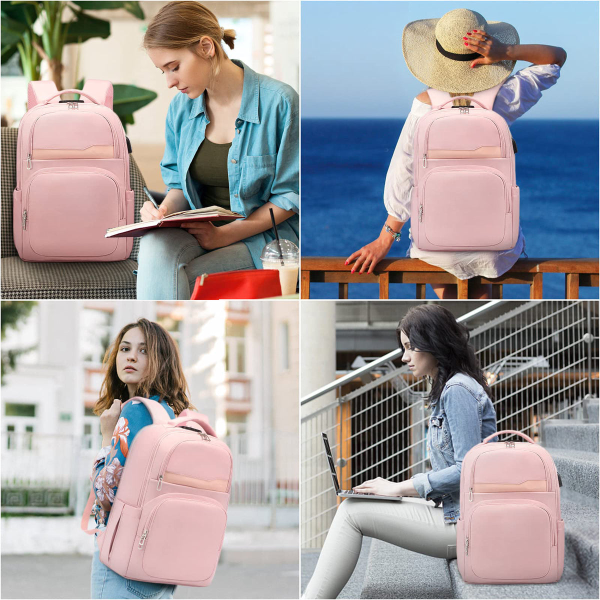 women travel laptop backpack for business commute and daily office use