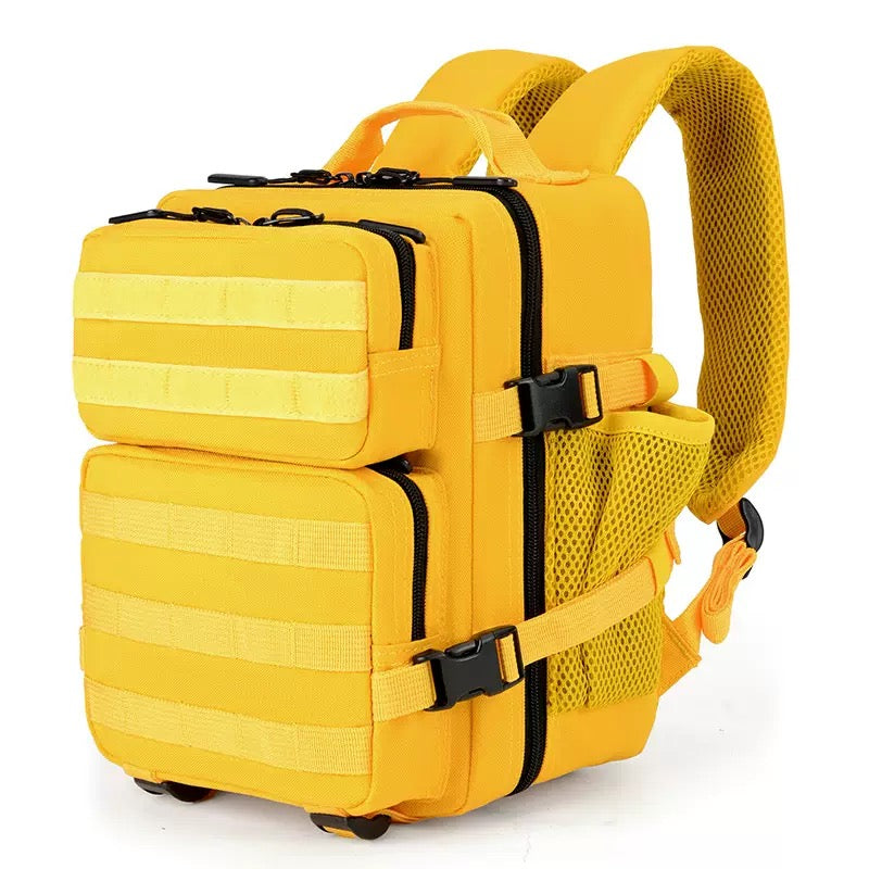 yellow mini sports backpack for gym travel camping and outdoor activities