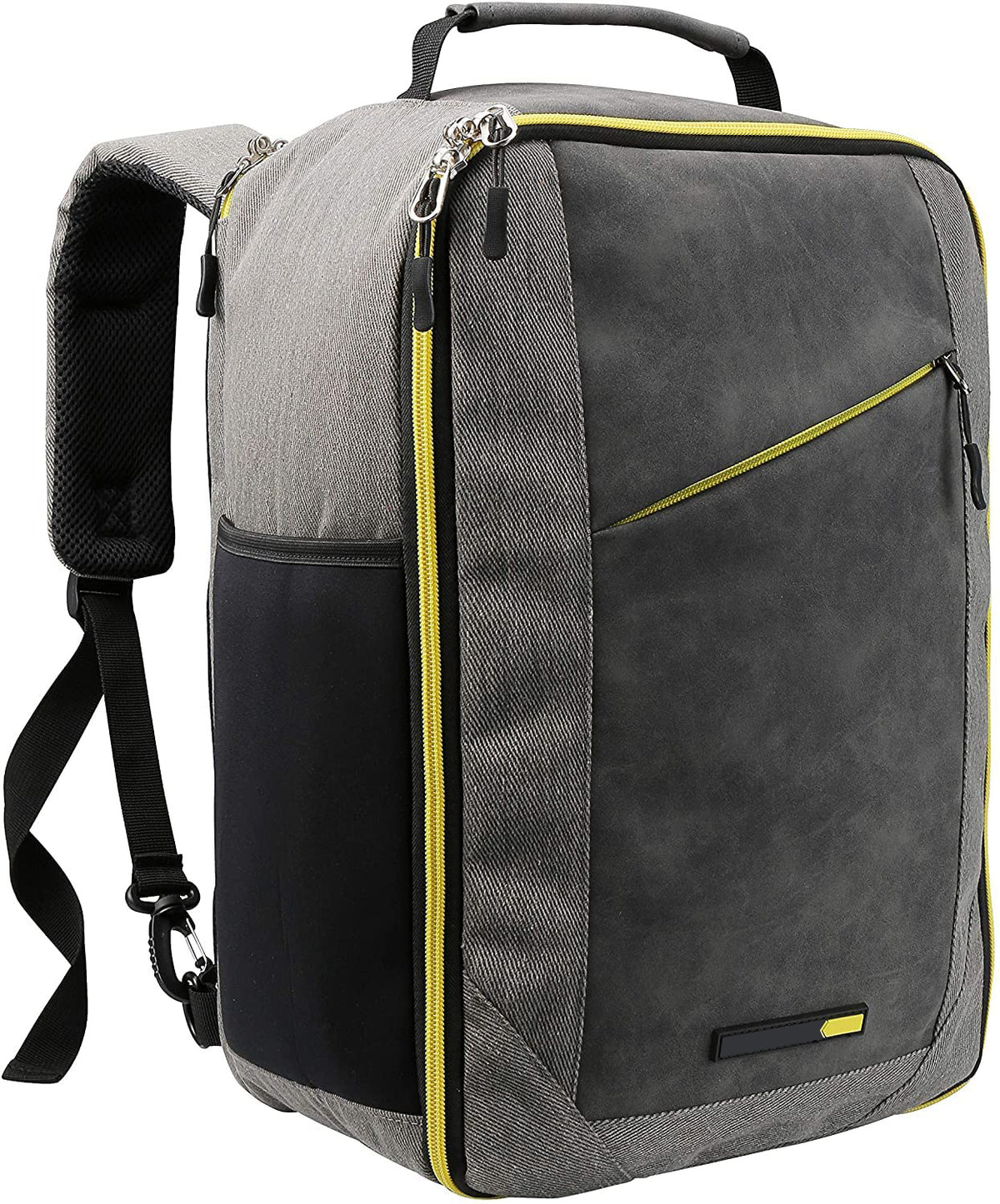 yellow custom recycled backpack large size with logo customization service