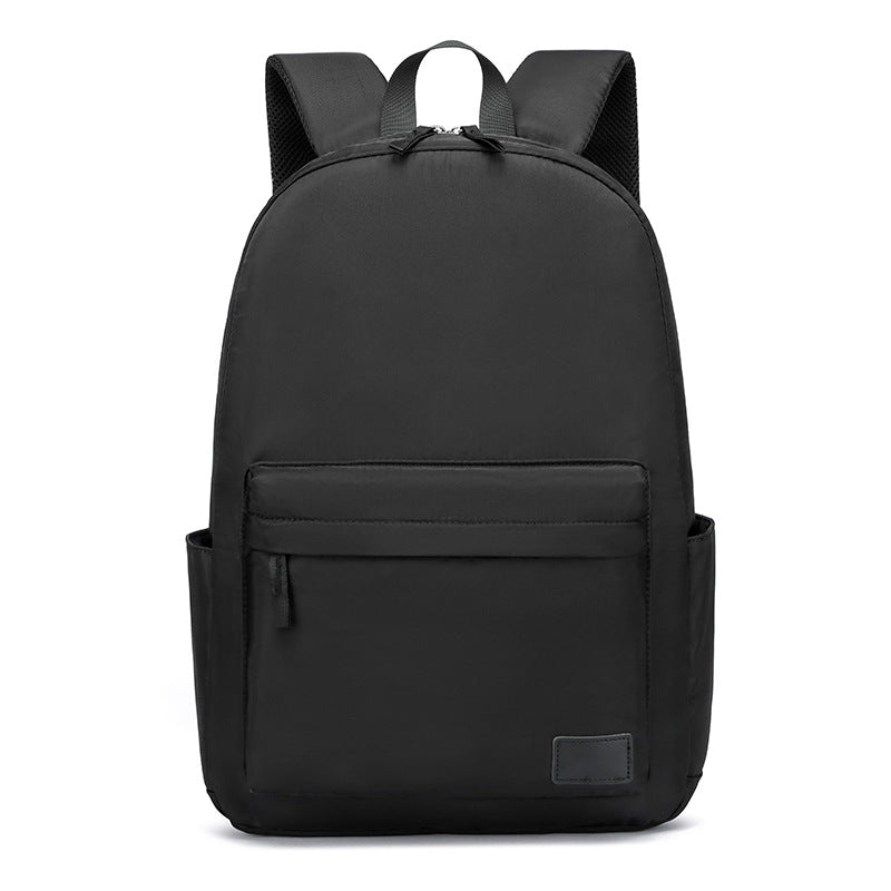 Custom Simple Black Backpack Large Capacity Outdoor Casual Business Trip Briefcase High-Grade Plug-in Trolley 17-Inch Computer Bag