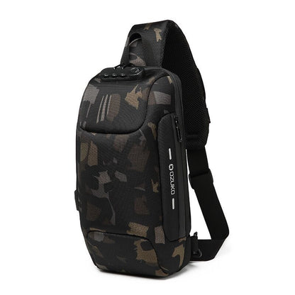 Customizable Men's Chest Bag - Outdoor Tactical Waterproof Shoulder Bag