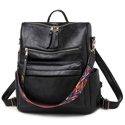 Customizable  Retro  Pu Leather Women's Backpack Backpacks For Teen Girls