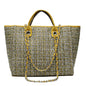 Customizable Large Tweed Chains Women Bags Handbags Big Tote Bag Big Handbag