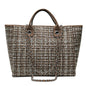 Customizable Large Tweed Chains Women Bags Handbags Big Tote Bag Big Handbag