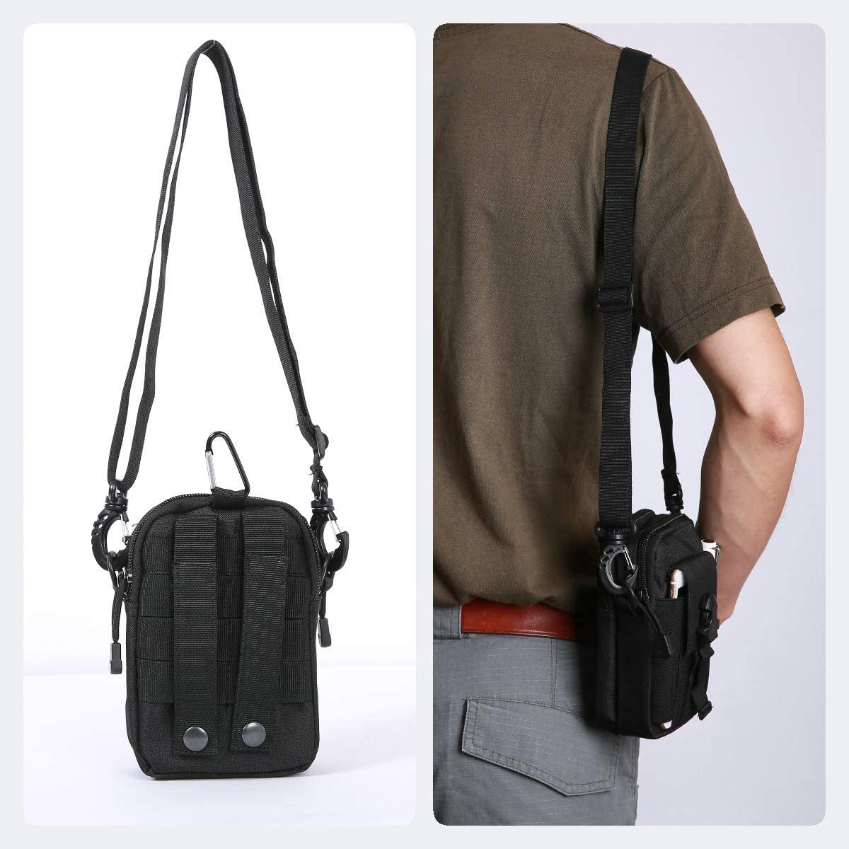 Customized Outdoor Waterproof Cell Phone Belt Bag Pannier Bag Tactical Shoulder Bag Tactical Waist Pack Shoulder Messenger Bag