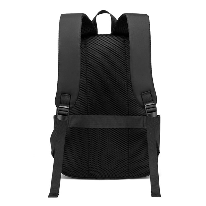 Custom Simple Black Backpack Large Capacity Outdoor Casual Business Trip Briefcase High-Grade Plug-in Trolley 17-Inch Computer Bag