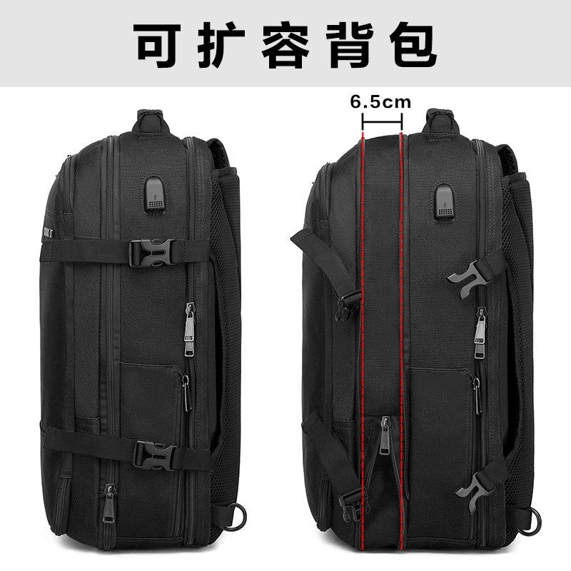 Custom New Business Backpack Men's Large Capacity Scalable Travel Backpack USB Charging Multifunctional Waterproof Computer Bag