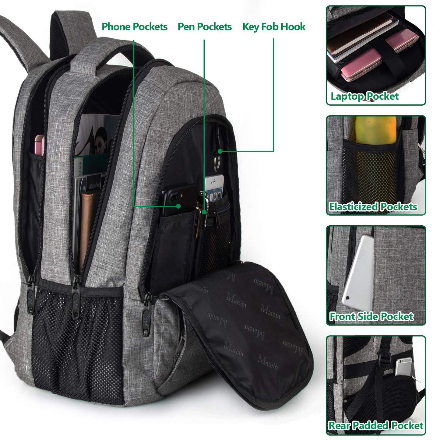 Custom  Hot Selling Computer Backpack Large Capacity Multifunctional USB Backpack Business Notebook Travel Laptop Bag Men