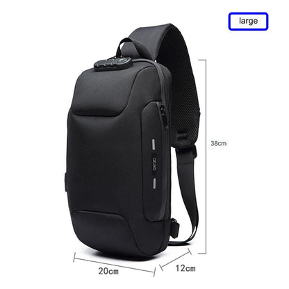 Customizable Men's Chest Bag - Outdoor Tactical Waterproof Shoulder Bag