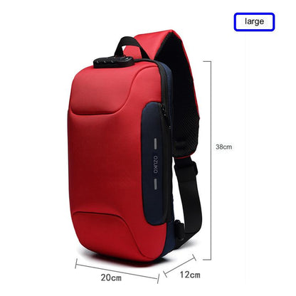 Customizable Men's Chest Bag - Outdoor Tactical Waterproof Shoulder Bag