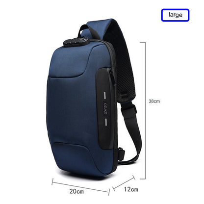 Customizable Men's Chest Bag - Outdoor Tactical Waterproof Shoulder Bag