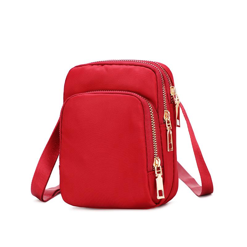 New Style Multi compartment  Women's Crossbody Small Bag Lightweight Shoulder Nylon Fabric Mobile Phone Bag Ladies Wallet