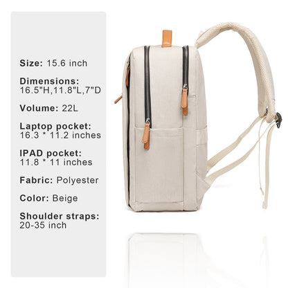 22l business laptop backpack size with 15.6 inch laptop compartment