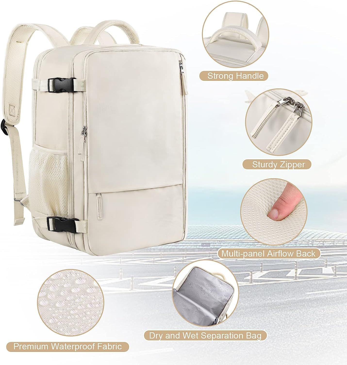 Customized Hot Multi-Functional Women's Backpack Wholesale Large Capacity Waterproof Dry Wet Separation Luggage Computer Backpack