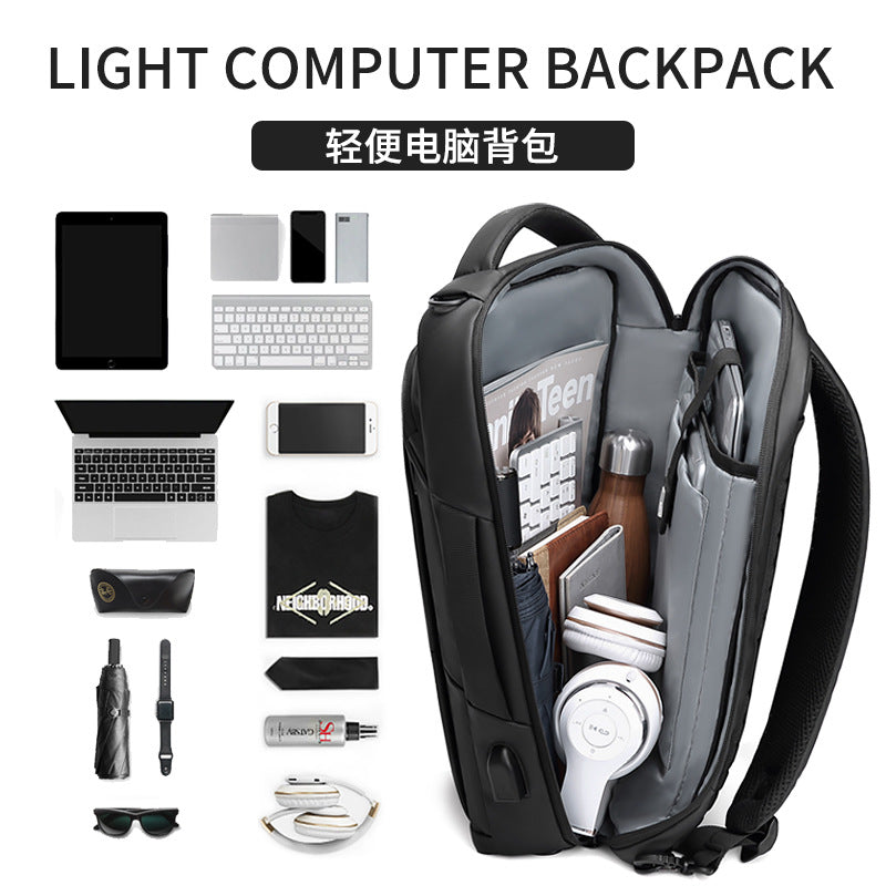 Custom New Backpack Men's Casual Business Commute College Students Bag Crossbody Computer Bag Lightweight Backpack Men's