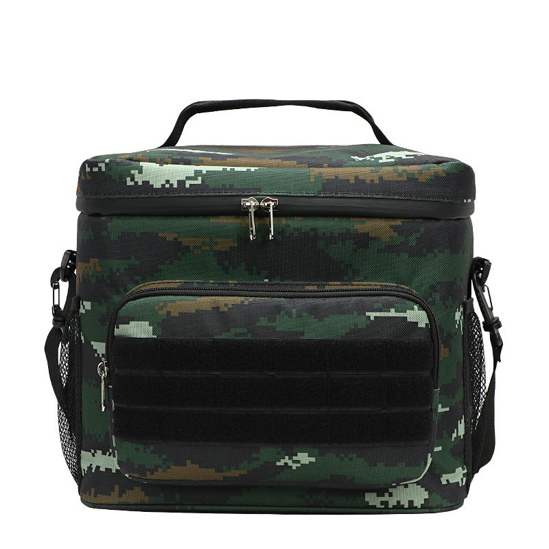 Customizable Outdoor Waterproof Camouflage Thermal Bag Wear-Resistant Oxford Cloth Portable Insulated Bag Convenient to Work Lunch Box Bag