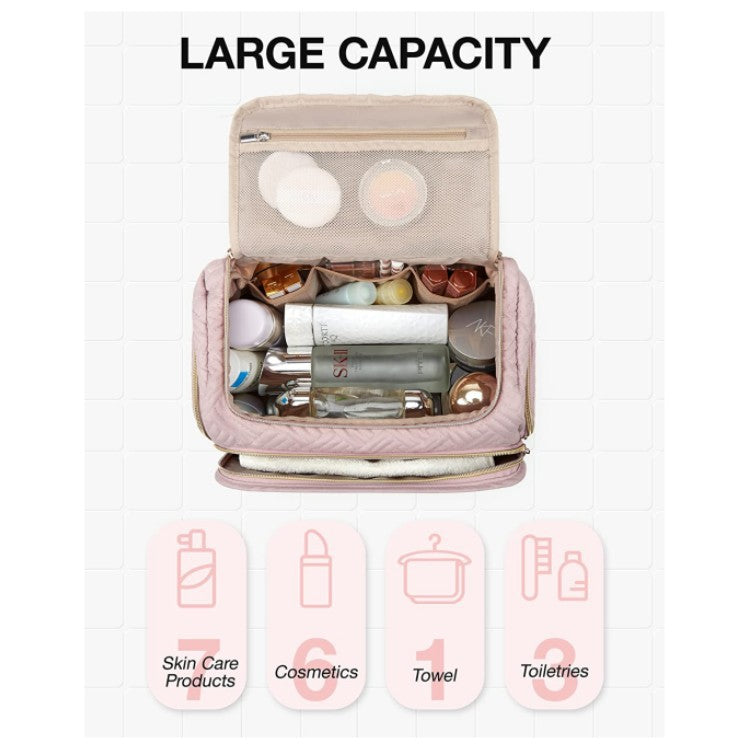 Customizable New Portable Cosmetic Bag Large Capacity Travel Cosmetic Case Multi-Function Portable Multi-Layer Desktop Cosmetic Bag