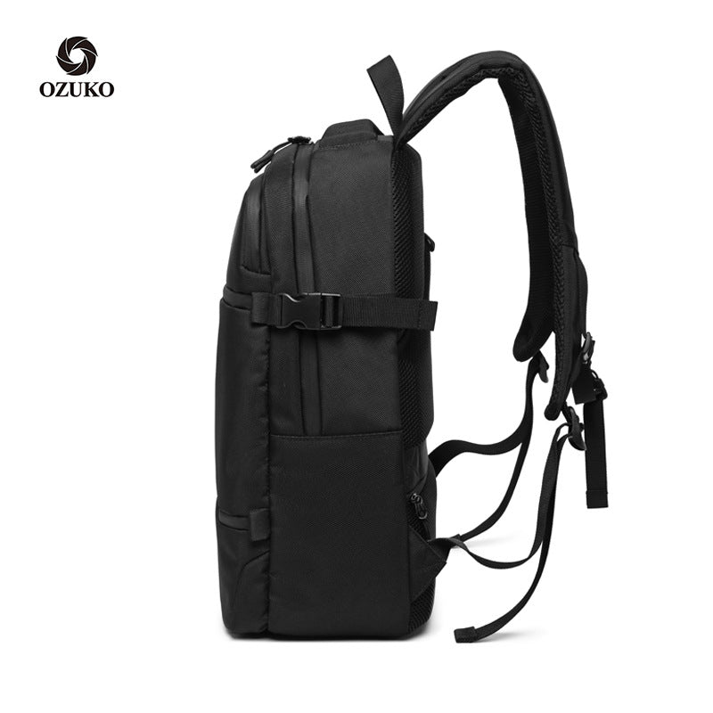 Custom New Backpack Men's Business Computer Bag Korean Casual Middle School Student Bag Travel Waterproof Rucksack