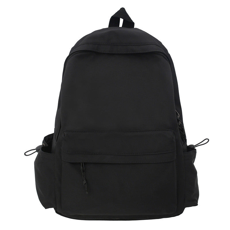 Custom Schoolbag Korean Style Fashionable Large Capacity Men's and Women's Same Style Student Solid Color Backpack Simple Casual Canvas Wholesale Backpack