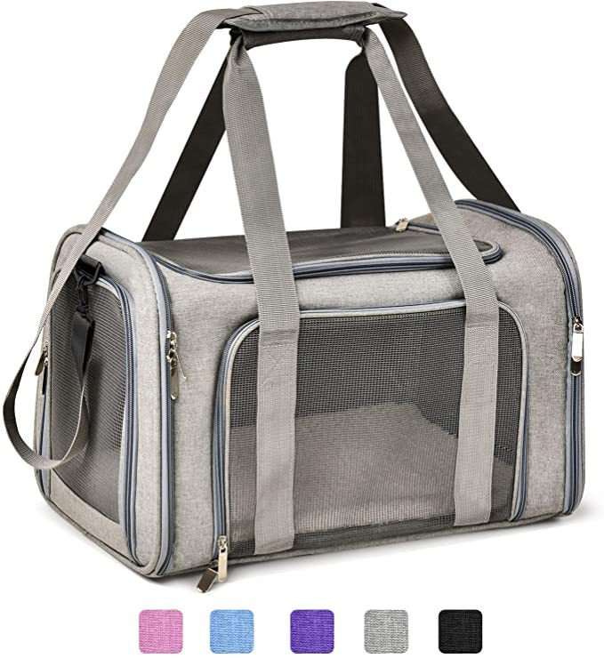 Customizable Pet Bag Pet Outing Portable Tote Shoulder Bag Breathable Steel Wire Support Belt Bottom