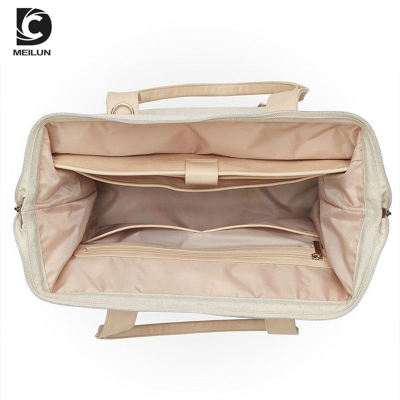 Customizable Canvas Traveling Bag Large Capacity Sports One-Shoulder Handbag Scalable Storage Luggage Bag Simple Tote Bag