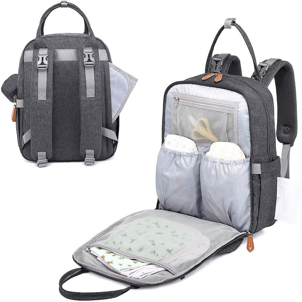 Customized Hot Sale Folding Mummy Bag Bedspread Multifunctional Foldable Baby Diaper Bag Waterproof Large Capacity Mummy Backpack