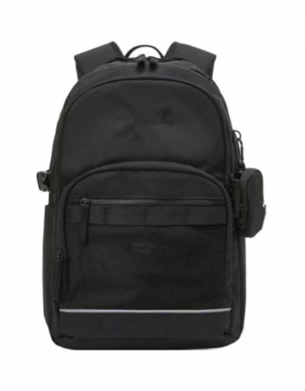 Custom Korean Foreign Trade High School and College Student Schoolbag Large Capacity Burden Reduction Spine Protection Backpack Solid Color Men's and Women's Fashion Casual Backpack