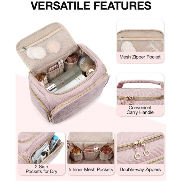 Customizable New Portable Cosmetic Bag Large Capacity Travel Cosmetic Case Multi-Function Portable Multi-Layer Desktop Cosmetic Bag