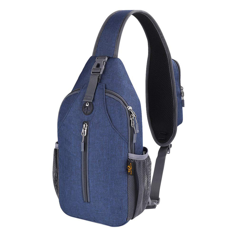 Customizable Men's Bag Fashion Trend Canvas Men's Chest Bag Casual Shoulder Messenger Bag Travel Backpack