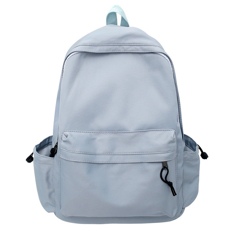 Custom Schoolbag Korean Style Fashionable Large Capacity Men's and Women's Same Style Student Solid Color Backpack Simple Casual Canvas Wholesale Backpack