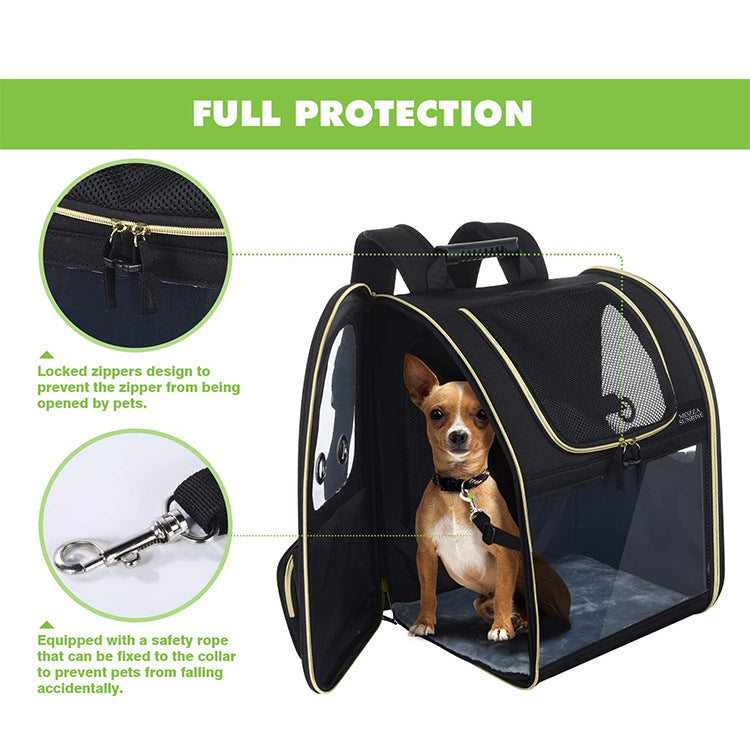 Customized Pet Backpack Cat Backpack Back Expandable with Breathable Mesh for Small Dogs Dogs and Cats Dog Backpack