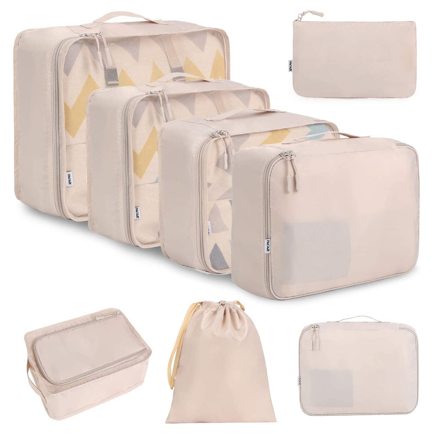 Customized New Product Waterproof Travel Buggy Bag Eight-Piece Set Seven-Piece Clothes Organizer Storage Bag Wash Bag