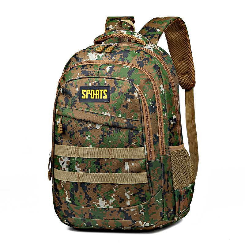 Customized New Product Outdoor Backpack Casual Fashion Men's Backpack Large Capacity Middle School Student Schoolbag Camouflage Travel Bag