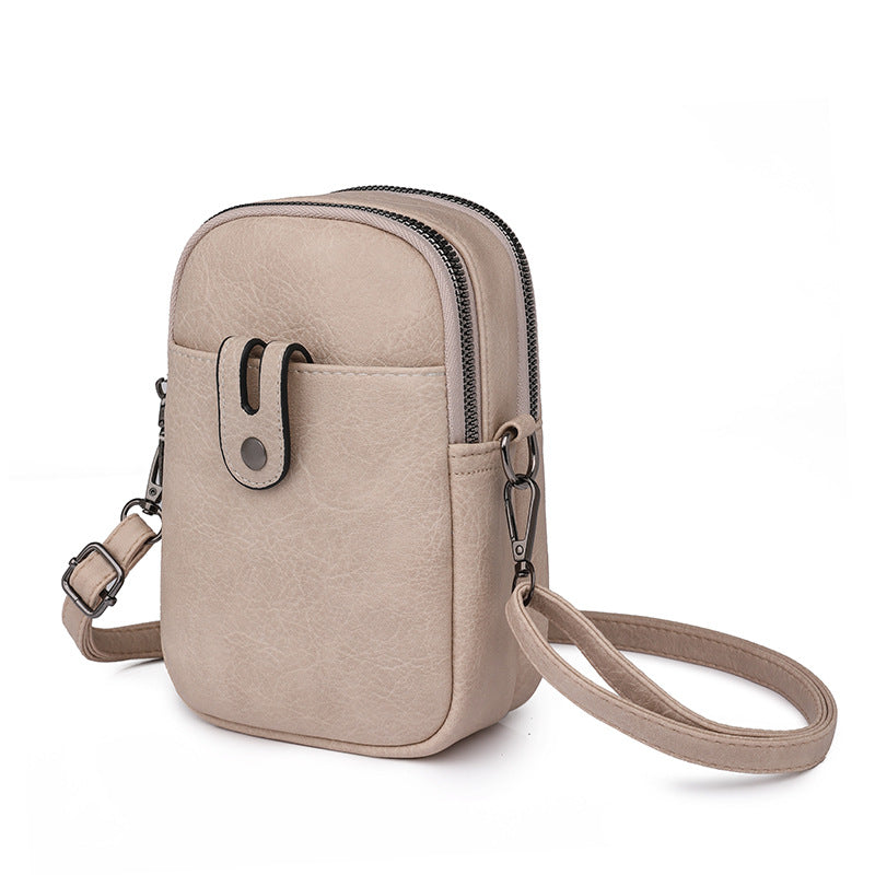 Customizable Leather Women's Bag Mini Small Bag Soft Leather Mobile Phone Bag High-Grade Shoulder Messenger Bag