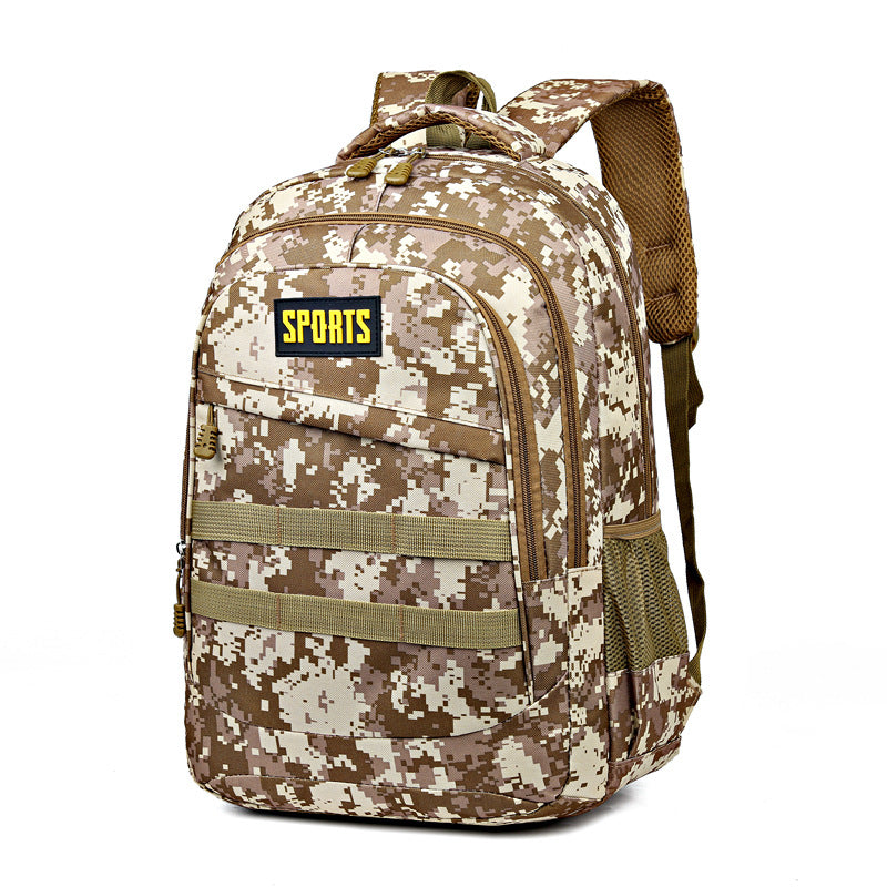 Customized New Product Outdoor Backpack Casual Fashion Men's Backpack Large Capacity Middle School Student Schoolbag Camouflage Travel Bag