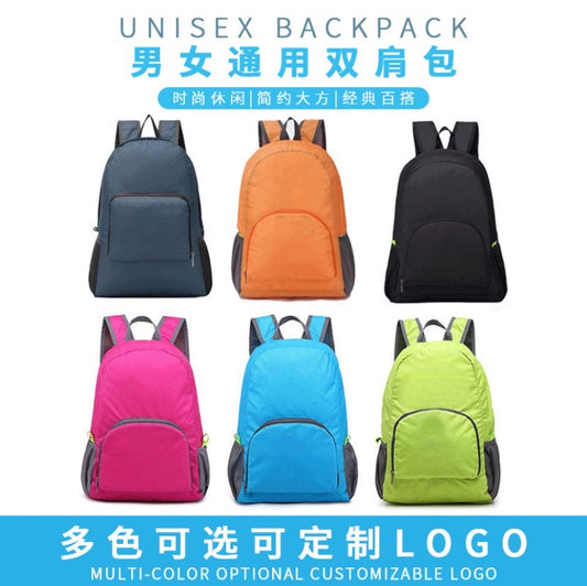 Customized Korean-Style Outdoor Multi-Functional Travel Leisure Folding Backpack Training Class Student Schoolbag with Logo Printing