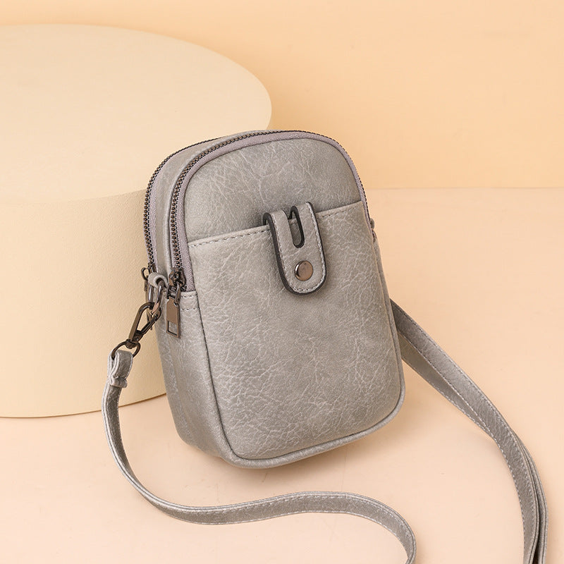 Customizable Leather Women's Bag Mini Small Bag Soft Leather Mobile Phone Bag High-Grade Shoulder Messenger Bag