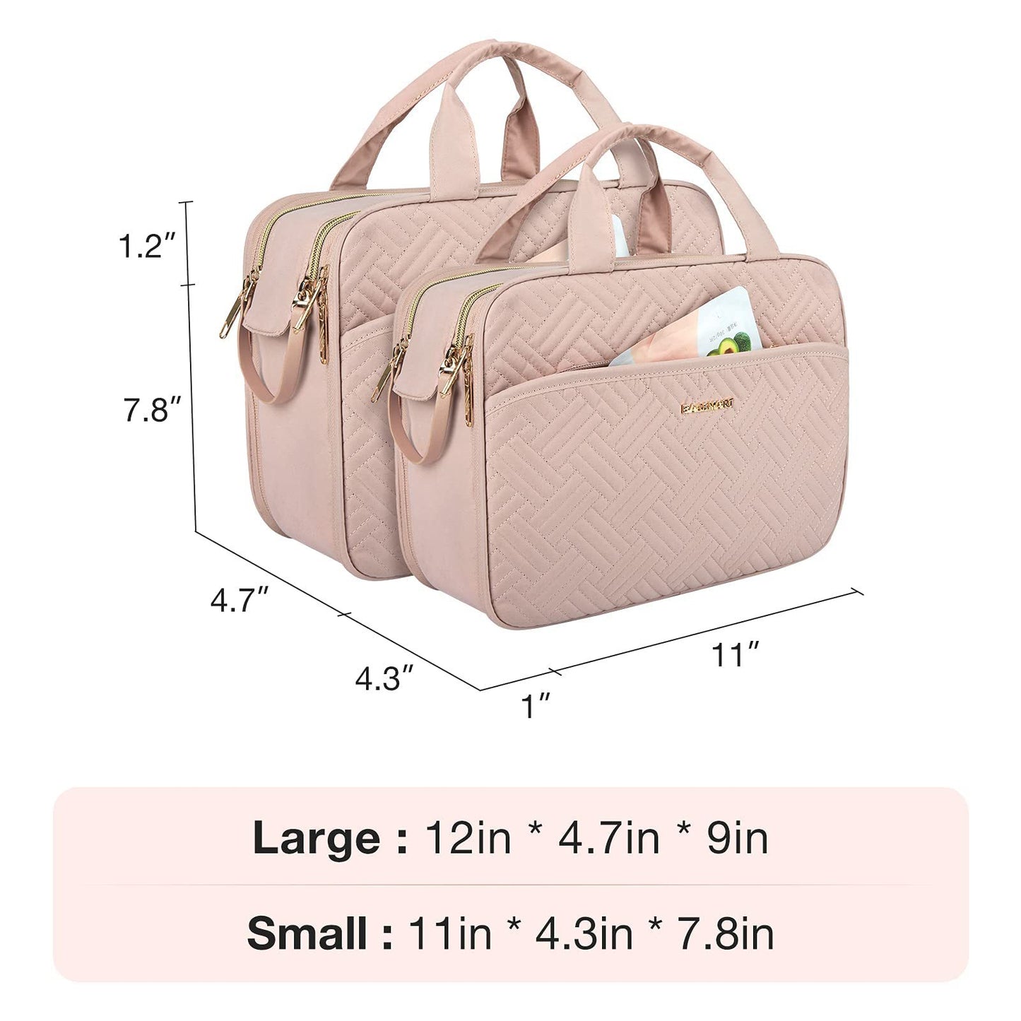 Customizable Large Wash Bag Travel Cosmetic Bag Waterproof Cosmetic Bag Travel Bag Suitable for Accessories Bath Supplies