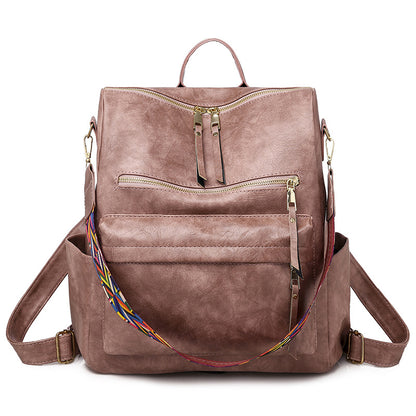 Customizable  Retro  Pu Leather Women's Backpack Backpacks For Teen Girls
